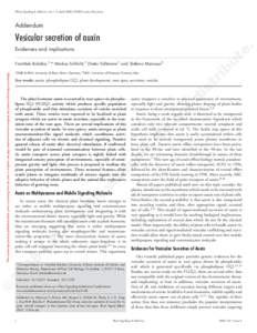 [Plant Signaling & Behavior 3:4, -3; April 2008]; ©2008 Landes Bioscience  Addendum Vesicular secretion of auxin