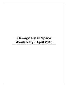 Oswego Retail Space Availability - April 2015 Floor  SF Avail