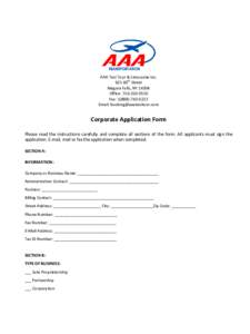 AAA Taxi Tour & Limousine Inc. 625 60th Street Niagara Falls, NYOffice: Fax: Email: 