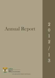 Civilian SECRETARIAT for Police Annual ReportAnnual Report Minister EN Mthethwa