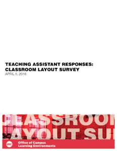 Teaching Assistant Responses - Classroom Layout Survey  Contents Introduction..............................................................................................................................................