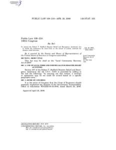 PUBLIC LAW 109–218—APR. 20, [removed]STAT. 333 Public Law 109–218 109th Congress
