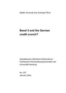 Basel II and the German credit crunch.DOC