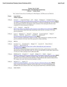Fourth International Planetary Dunes Workshopsess151.pdf Tuesday, May 19, 2015 WIND REGIMES AND BEDFORM RESPONSE