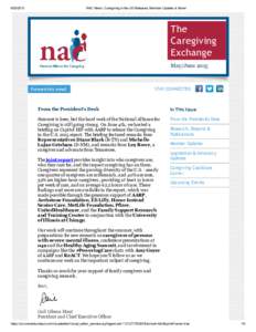 NAC News: Caregiving in the US Released, Member Updates & More! The Caregiving