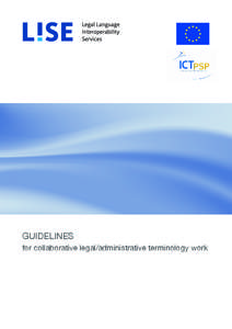 Guidelines  for collaborative legal/administrative terminology work Guidelines for collaborative legal/administrative
