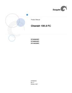 Product Manual  Cheetah 15K.6 FC ST3450856FC ST3300656FC
