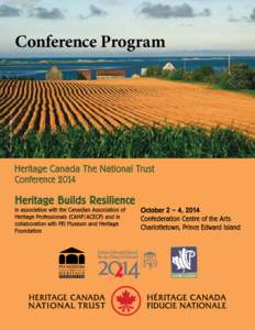 Photo : Tourism PEI/Jack Leclair  Conference Program Heritage Canada The National Trust Conference 2014