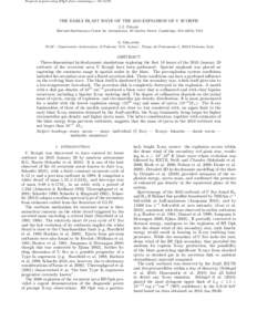 Preprint typeset using LATEX style emulateapj vTHE EARLY BLAST WAVE OF THE 2010 EXPLOSION OF U SCORPII J.J. Drake Harvard-Smithsonian Center for Astrophysics, 60 Garden Street, Cambridge, MA 02138, USA