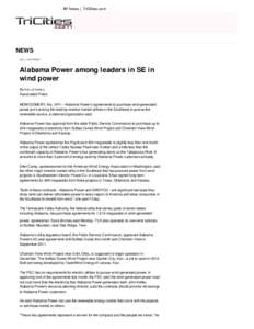 AP News | TriCities.com  NEWS Oct 1, 3:52 PM EDT  Alabama Power among leaders in SE in