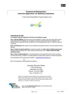 Email With Required Documents  Print and Mail 2016 Commercial Refrigeration