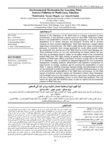 AGJSR: 99-113, Walid Saleh et al  Environmental Mechanism for Assessing Point Sources Pollution in Wadi Gaza, Palestine Walid Saleh; 2Taysier Hujair; and 3Alaa El-Sadek