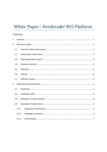 White Paper - Feedreader Platform