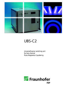 UBS-C2 Unipolar/bipolar switching unit for two channel Pulse Magnetron Sputtering  Special features