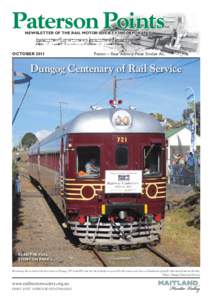 Paterson Points NEWSLETTER OF THE RAIL MOTOR SOCIETY INCORPORATED OCTOBER[removed]Patron ~ Rear Admiral Peter Sinclair AC