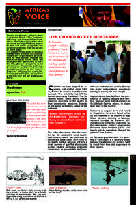 AFRICA’s  VOICE What’s your story?  Editors Note