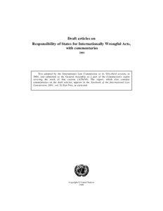 Draft articles on Responsibility of States for Internationally Wrongful Acts, with commentaries[removed]