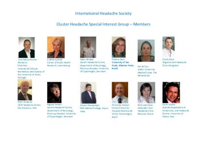 Headaches / Medicine / Clinical medicine / Health / Glostrup Hospital / Elliot Shevel / Cluster headache / International Headache Society