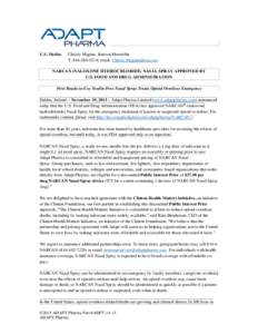 Microsoft Word - NARCAN Approval Press Release FINAL