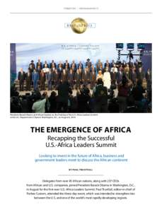 Promotion | EMERGING MARKETS  B E S T of A F R I CA President Barack Obama and African leaders on the final day of the U.S.-Africa Leaders Summit at the U.S. Department of State in Washington, D.C., on August 6, 2014.