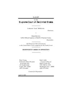 NoIN THE Supreme Court of the United States LORRAINE “JADE” MCKENZIE,