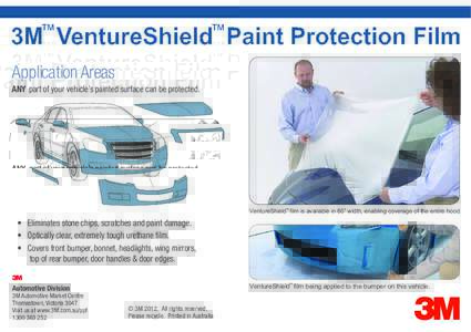 ™  ™ 3M VentureShield Paint Protection Film Application Areas