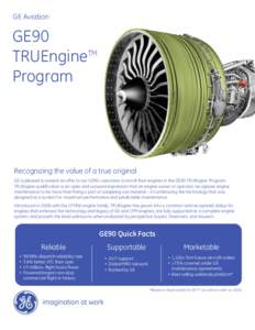 GE Aviation  GE90 TRUEngineTM Program