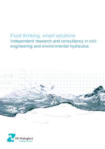 Fluid thinking, smart solutions Independent research and consultancy in civil engineering and environmental hydraulics Water