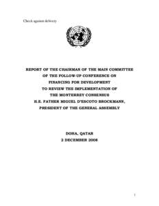 Microsoft Word - draft PGA closing statement at Conference on Financing for Development Doha 2 December 2008.doc