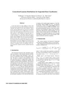 Generalized Gaussian Distributions for Sequential Data Classification