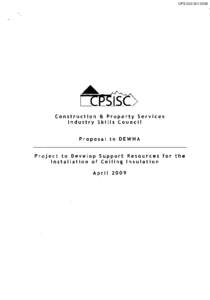 CPS[removed]Construction & Property Services Industry Skills Council  Proposal to DEWHA