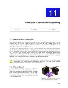 11 Introduction to Servomotor Programming