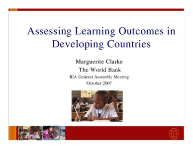 Assessing Learning Outcomes in Assessing Learning