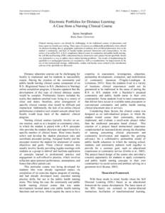 International Journal of ePortfolio http://www.theijep.com 2012, Volume 2, Number 1, 15-27 ISSN 2157-622X