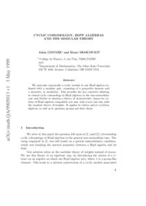 CYCLIC COHOMOLOGY, HOPF ALGEBRAS AND THE MODULAR THEORY arXiv:math.QAv1 3 MayAlain CONNES1 and Henri MOSCOVICI2