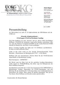 Rainer Wagner Bundesvorsitzender Email:  Dr. Richard Buchner, Mitglied des Bundesvorstands GEDENKSTÄTTEN-BEAUFTRAGTER