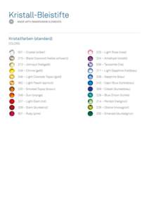 Farbuebersicht-Swarovski-Kristall-Bleistifte-Standardfarben