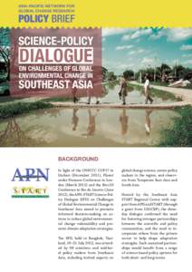 Asia-Pacific Network for Global Change Research Policy Brief  Science-Policy