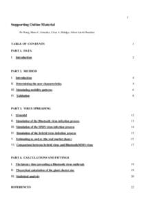 1  Supporting Online Material Pu Wang, Marta C. González, César A. Hidalgo, Albert-László Barabási  TABLE OF CONTENTS