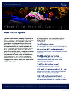 CLINTONFOUNDATION.ORG  Clinton Giustra Enterprise Partnership photo by: Debra Kellner