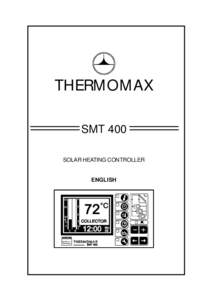 THERMOMAX SMT 400 SOLAR HEATING CONTROLLER ENGLISH
