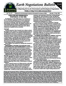 Earth Negotiations Bulletin  ......................... COP-10 FSAR