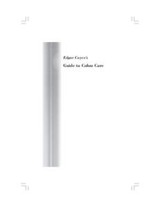 Edgar Cayce’s  Guide to Colon Care Edgar Cayce’s