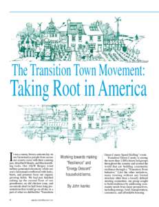 The Transition Town Movement:  Illustration by Jennifer Johnson Taking Root in America I