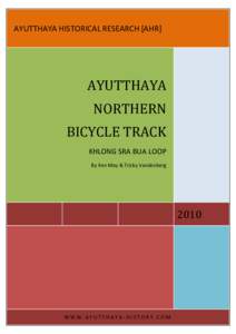 AYUTTHAYA HISTORICAL RESEARCH [AHR]  AYUTTHAYA NORTHERN BICYCLE TRACK KHLONG SRA BUA LOOP