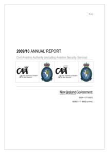 F[removed]ANNUAL REPORT Civil Aviation Authority (including Aviation Security Service)  ISSN[removed]