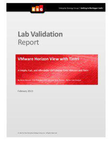 Lab Validation Report VMware Horizon View with Tintri