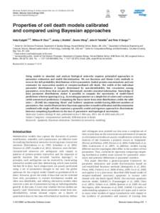 Molecular Systems Biology 9; Article number 644; doi:msbCitation: Molecular Systems Biology 9:644 www.molecularsystemsbiology.com Properties of cell death models calibrated and compared using Bayesian ap