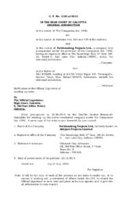 Insolvency / Corporate law / Bankruptcy / Liquidation / Kolkata / Bidhannagar / Toranagallu / Sanduru / Liquidator