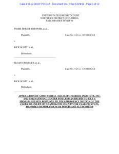 Case 4:14-cvRH-CAS Document 104 FiledPage 1 of 10  UNITED STATES DISTRICT COURT NORTHERN DISTRICT OF FLORIDA TALLAHASSEE DIVISION